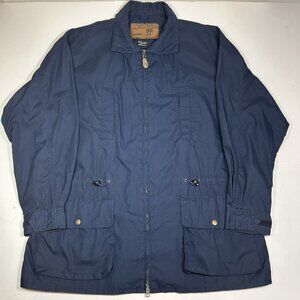 Vtg White Sierra Great Outdoors Men Blue Windbreaker Jacket Full Zip Sz M Flaw